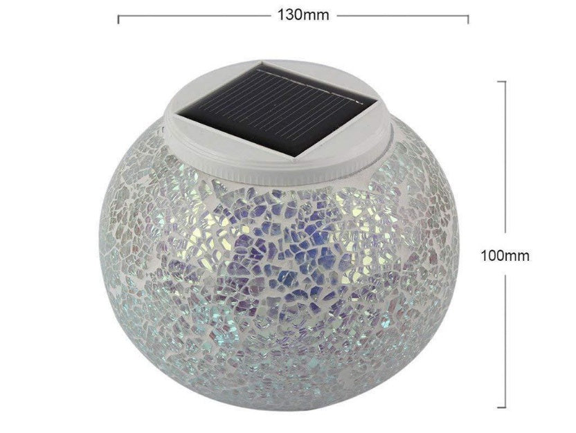 Mosaic Light Glass Solar Led Light