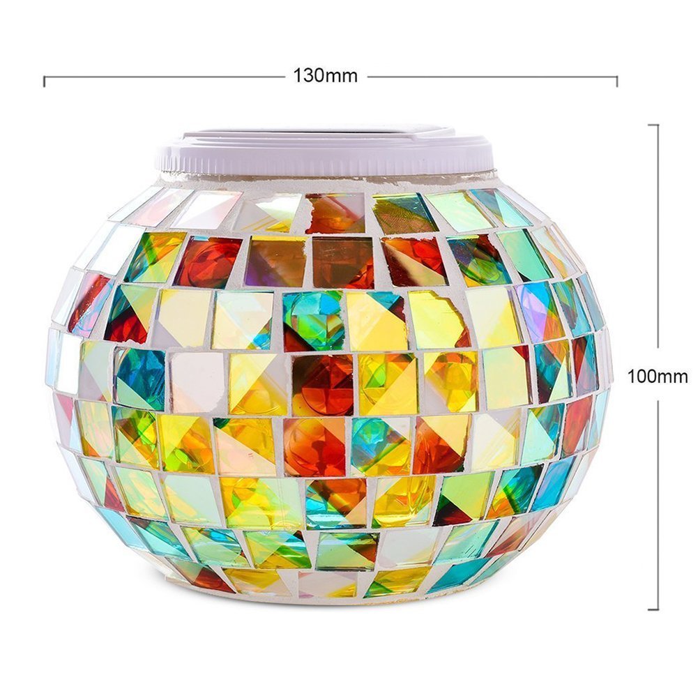 Mosaic Light Glass Solar Led Light